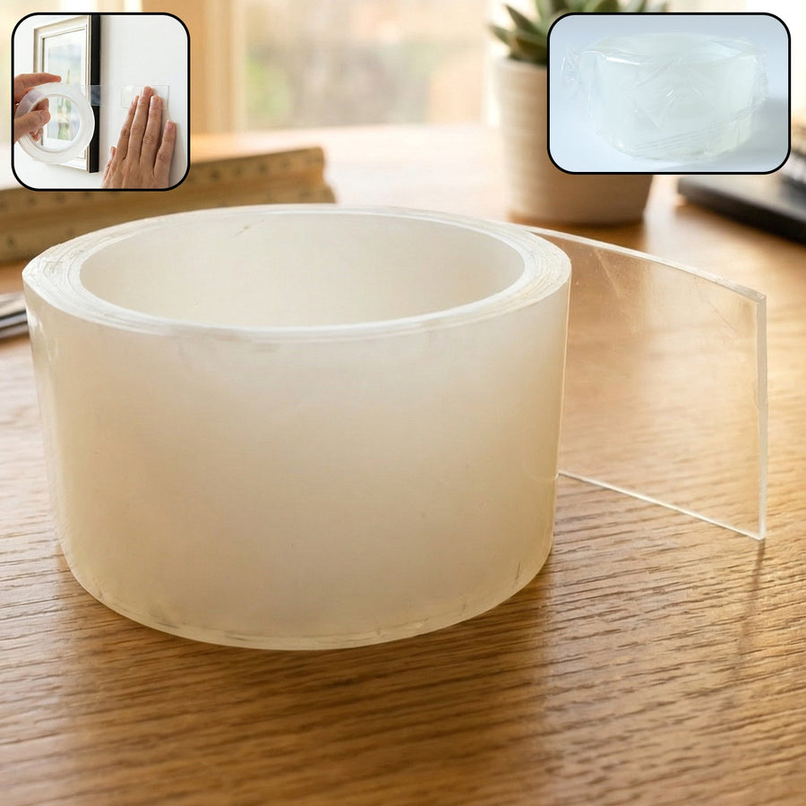 Transparent Nano Magic Double Sided Adhesive Tape (95 × 50 mm, 1 Pc)