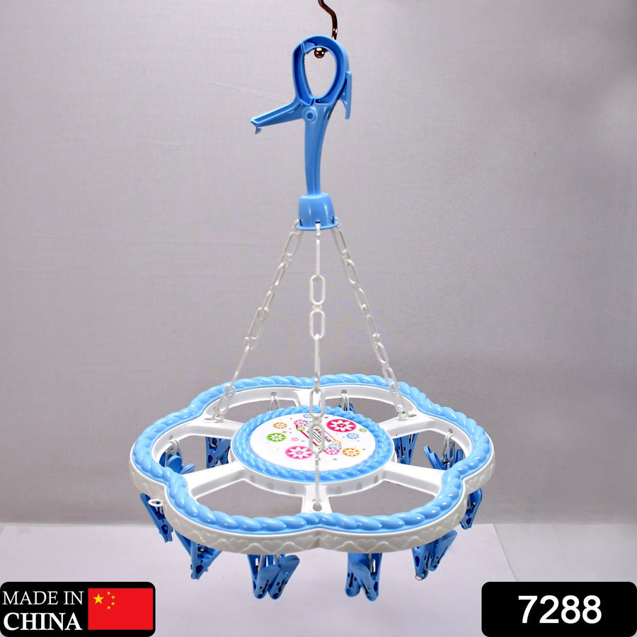 Flower Hanging Hanger 24 Clips Plastic Hanger