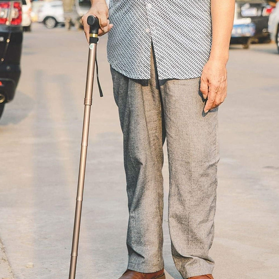 Foldable Walking Cane with LED Handle – Collapsible Mobility Stick