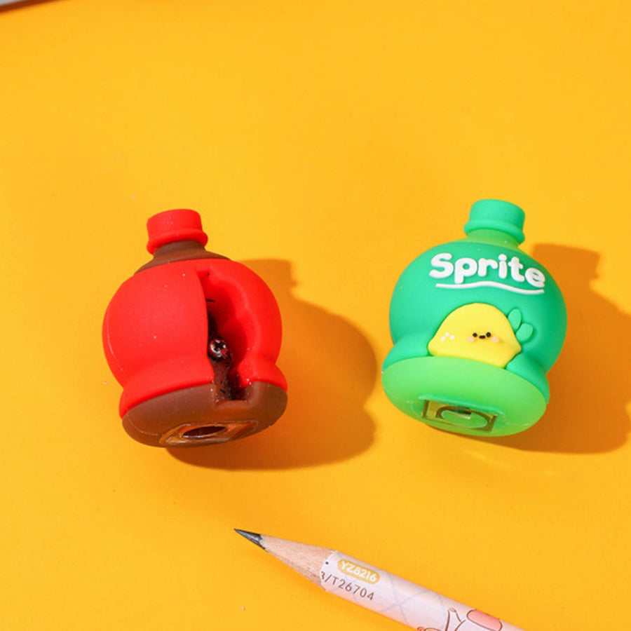 2-in-1 3D Cold Drink Bottle Shape Rubber Pencil  Set, Boys Girls Gifts (1 Pc )