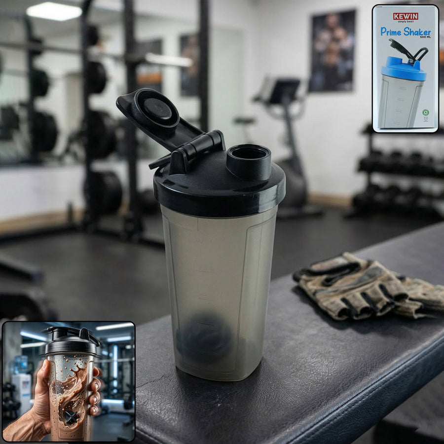 500 ML Plastic Prime Gym Shaker Bottle (1 Pc)