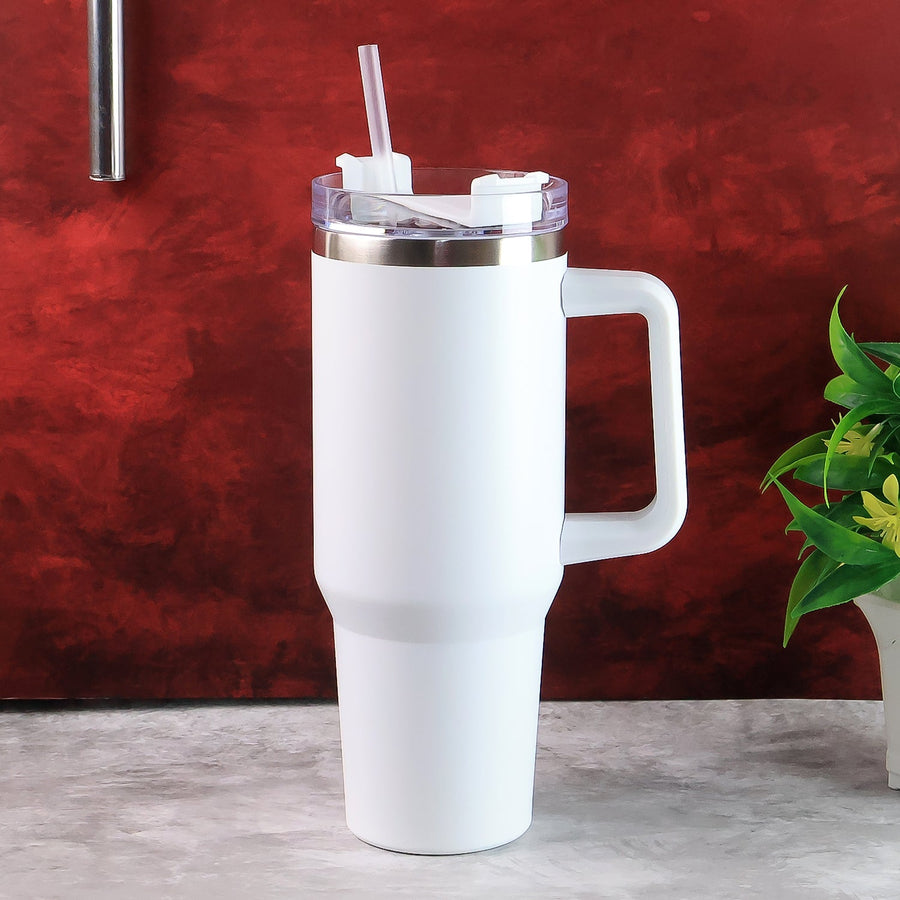 White Extra Large Insulated Travel Mug, Tumbler (1200ML - 1 Pc)